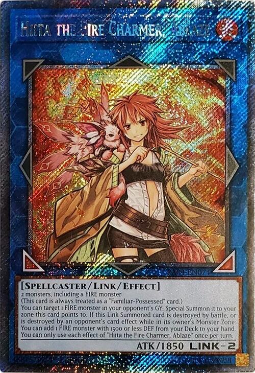 Hiita the Fire Charmer, Ablaze [RA04-EN074] Platinum Secret Rare | Cracking-Singles