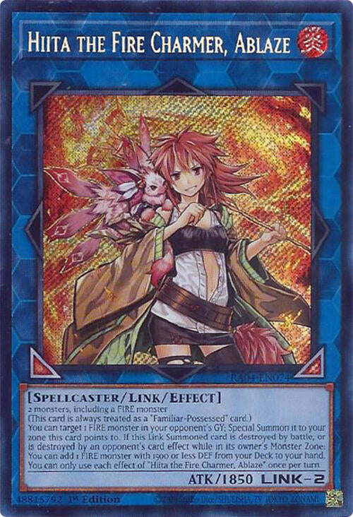 Hiita the Fire Charmer, Ablaze [RA04-EN074] Secret Rare | Cracking-Singles