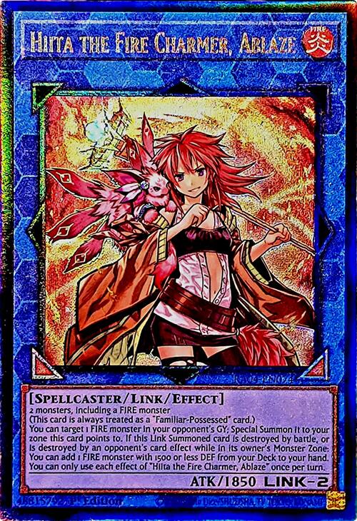 Hiita the Fire Charmer, Ablaze [RA04-EN074] Prismatic Ultimate Rare | Cracking-Singles