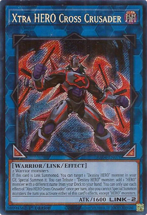 Xtra HERO Cross Crusader [RA04-EN076] Secret Rare | Cracking-Singles