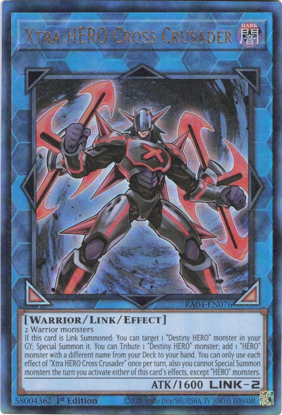 Xtra HERO Cross Crusader [RA04-EN076] Prismatic Ultimate Rare | Cracking-Singles