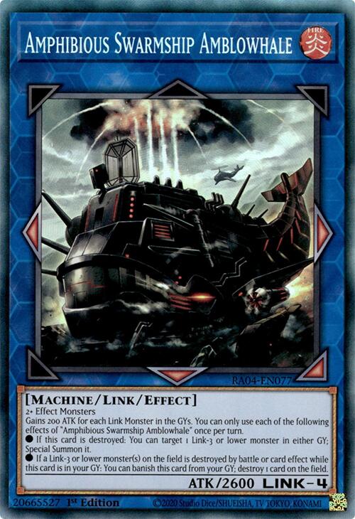 Amphibious Swarmship Amblowhale [RA04-EN077] Prismatic Collector's Rare | Cracking-Singles
