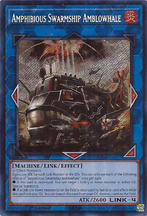 Amphibious Swarmship Amblowhale [RA04-EN077] Secret Rare | Cracking-Singles