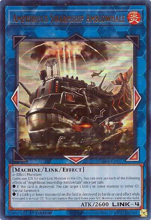 Amphibious Swarmship Amblowhale [RA04-EN077] Ultra Rare | Cracking-Singles