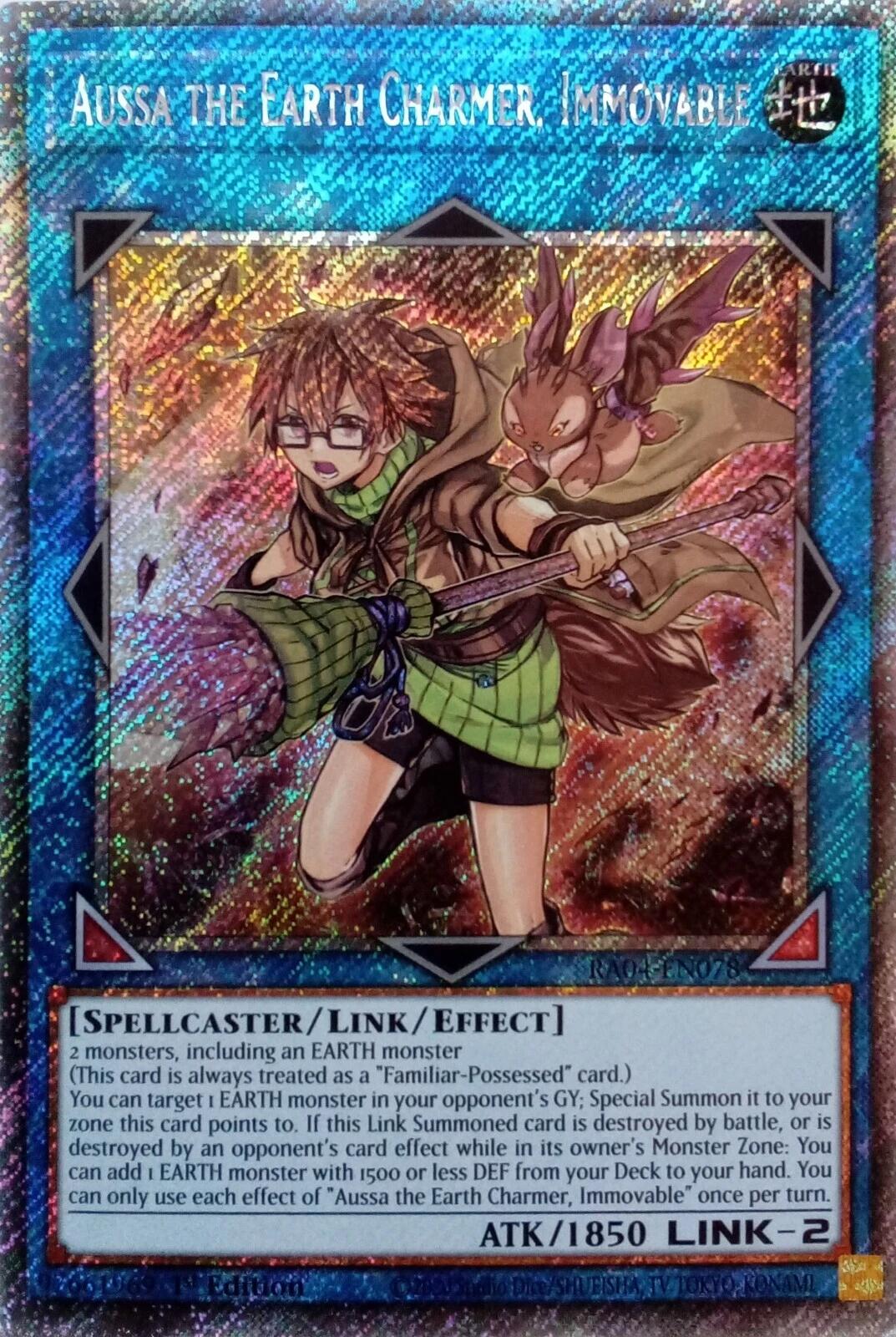 Aussa the Earth Charmer, Immovable [RA04-EN078] Platinum Secret Rare | Cracking-Singles