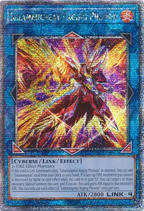 Salamangreat Raging Phoenix [RA04-EN083] Quarter Century Secret Rare | Cracking-Singles
