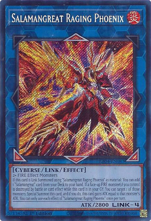 Salamangreat Raging Phoenix [RA04-EN083] Secret Rare | Cracking-Singles