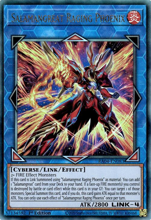 Salamangreat Raging Phoenix [RA04-EN083] Prismatic Ultimate Rare | Cracking-Singles