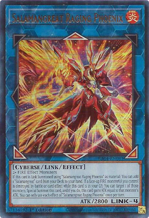 Salamangreat Raging Phoenix [RA04-EN083] Ultra Rare | Cracking-Singles