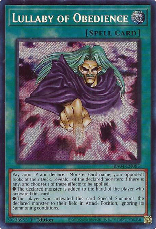 Lullaby of Obedience [RA04-EN085] Secret Rare | Cracking-Singles