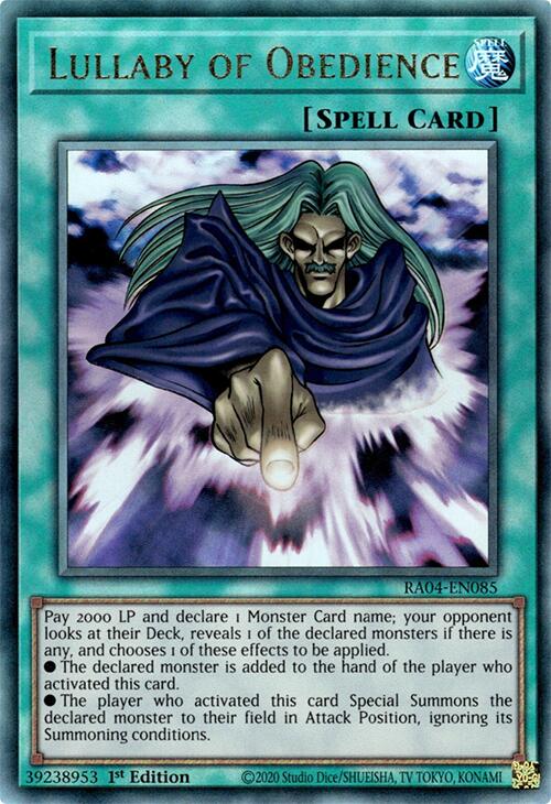 Lullaby of Obedience [RA04-EN085] Prismatic Ultimate Rare | Cracking-Singles
