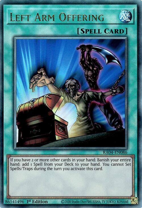 Left Arm Offering [RA04-EN086] Prismatic Ultimate Rare | Cracking-Singles
