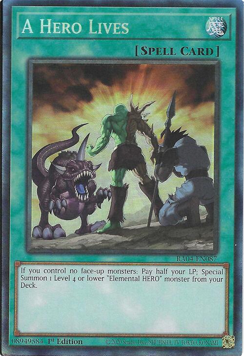 A Hero Lives [RA04-EN087] Prismatic Collector's Rare | Cracking-Singles