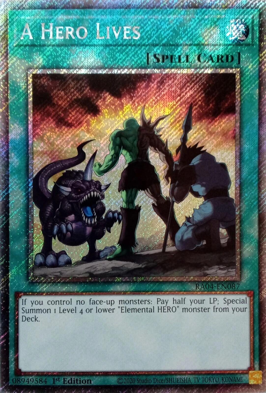 A Hero Lives [RA04-EN087] Platinum Secret Rare | Cracking-Singles
