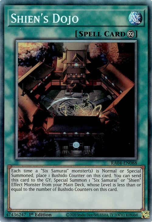 Shien's Dojo [RA04-EN088] Prismatic Collector's Rare | Cracking-Singles