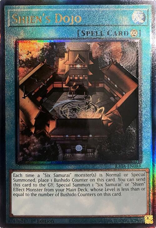 Shien's Dojo [RA04-EN088] Prismatic Ultimate Rare | Cracking-Singles