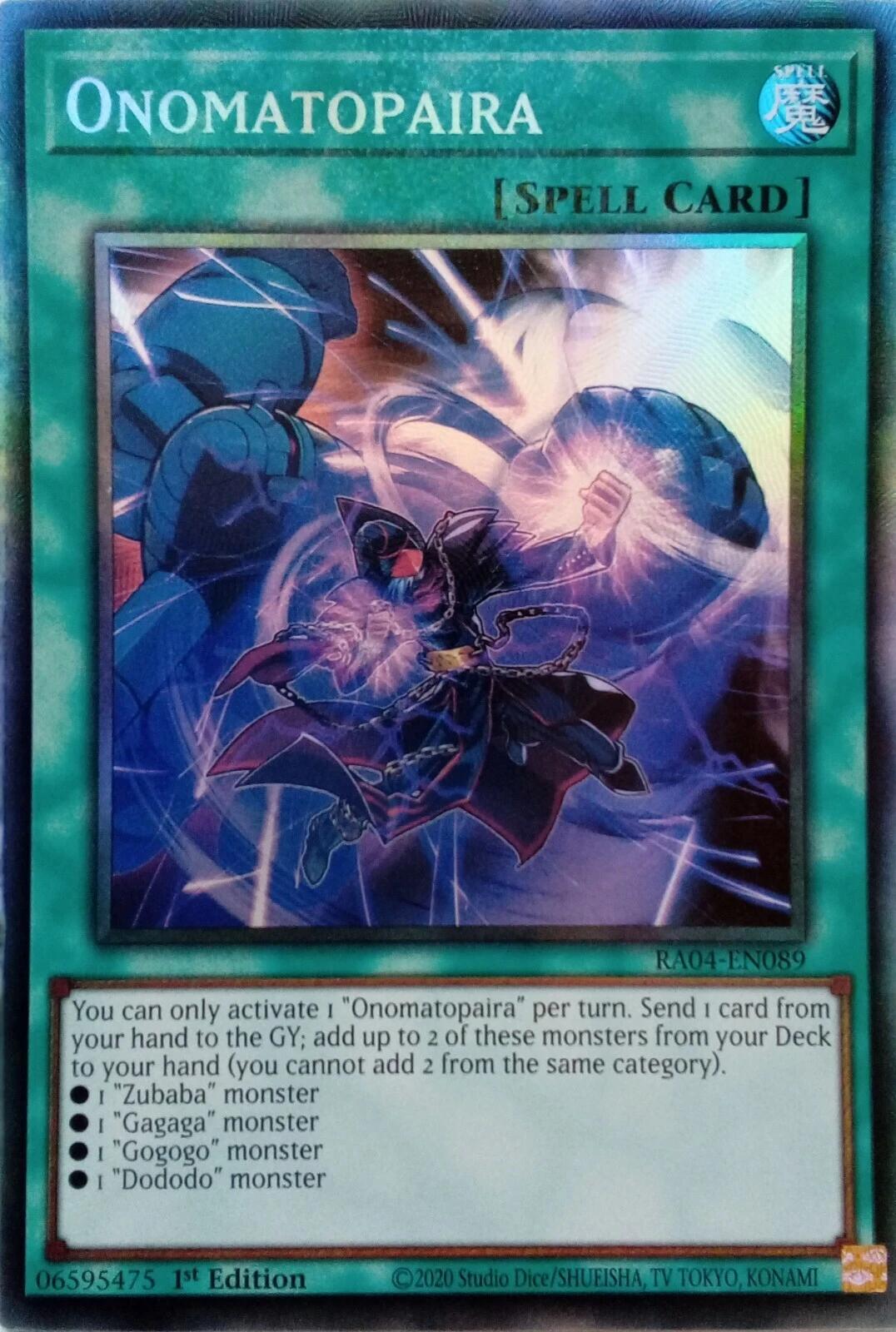 Onomatopaira [RA04-EN089] Prismatic Collector's Rare | Cracking-Singles
