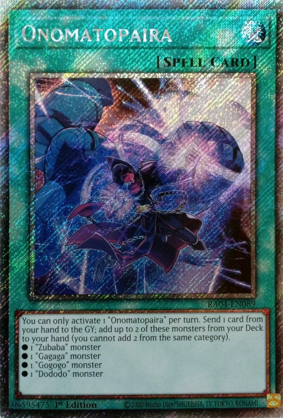 Onomatopaira [RA04-EN089] Platinum Secret Rare | Cracking-Singles