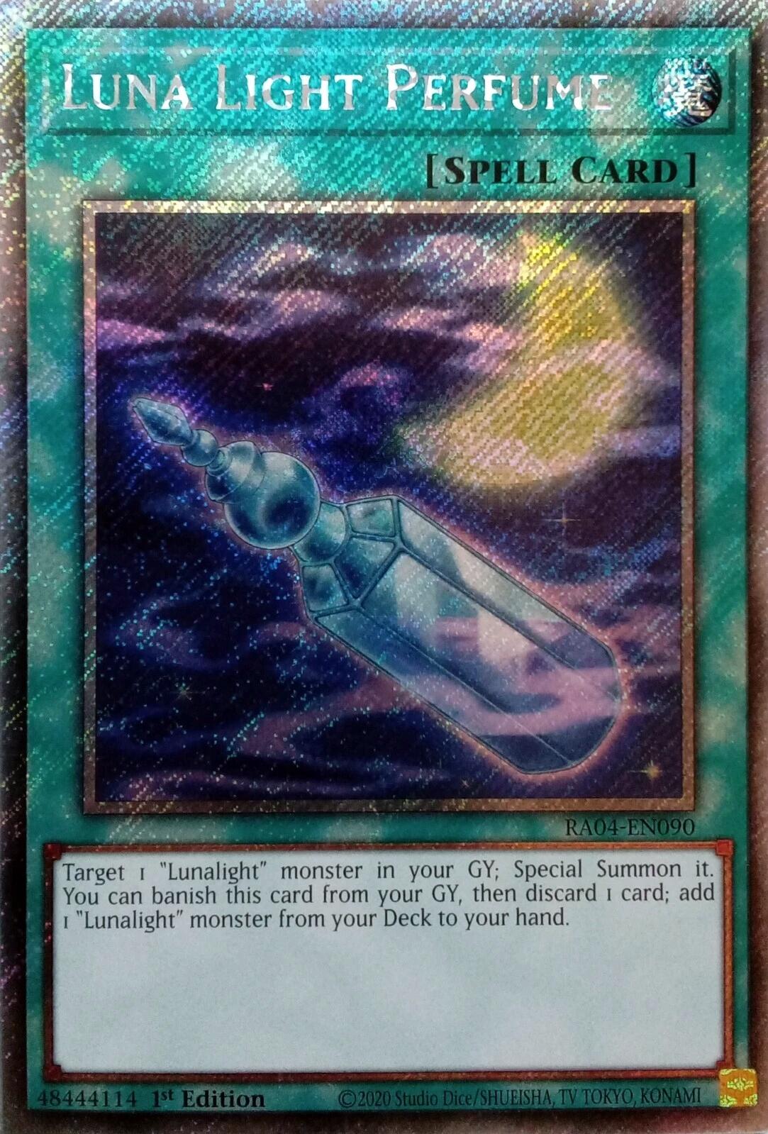 Luna Light Perfume [RA04-EN090] Platinum Secret Rare | Cracking-Singles