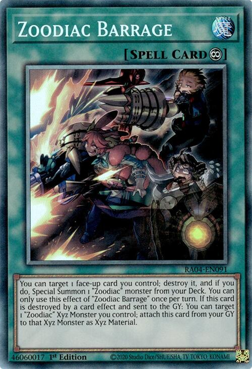 Zoodiac Barrage [RA04-EN091] Prismatic Collector's Rare | Cracking-Singles