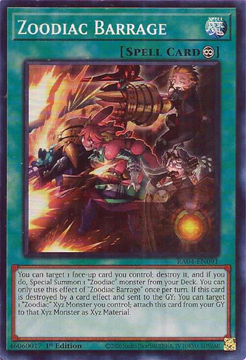 Zoodiac Barrage [RA04-EN091] Super Rare | Cracking-Singles