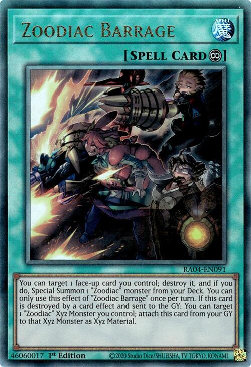 Zoodiac Barrage [RA04-EN091] Prismatic Ultimate Rare | Cracking-Singles