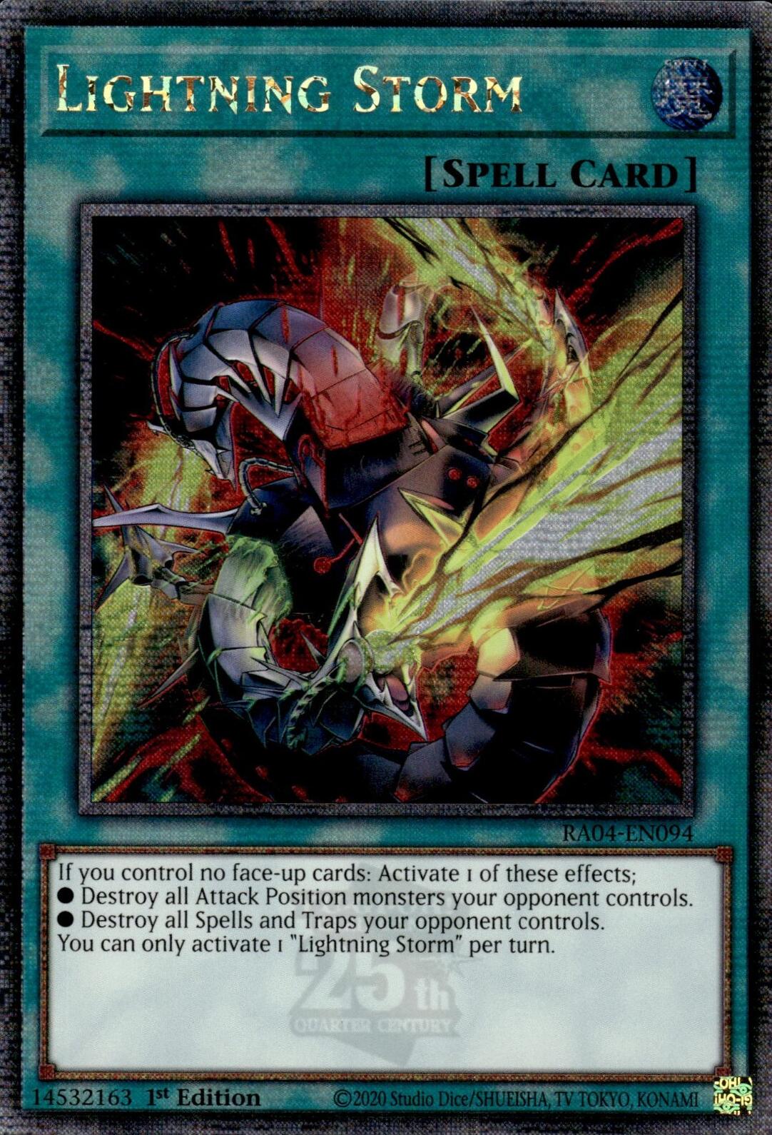 Lightning Storm (New Art) [RA04-EN094] Quarter Century Secret Rare | Cracking-Singles
