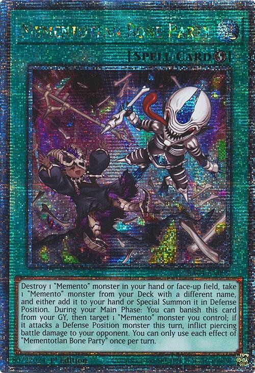 Mementotlan Bone Party [RA04-EN099] Quarter Century Secret Rare | Cracking-Singles