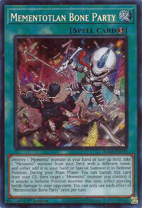 Mementotlan Bone Party [RA04-EN099] Secret Rare | Cracking-Singles
