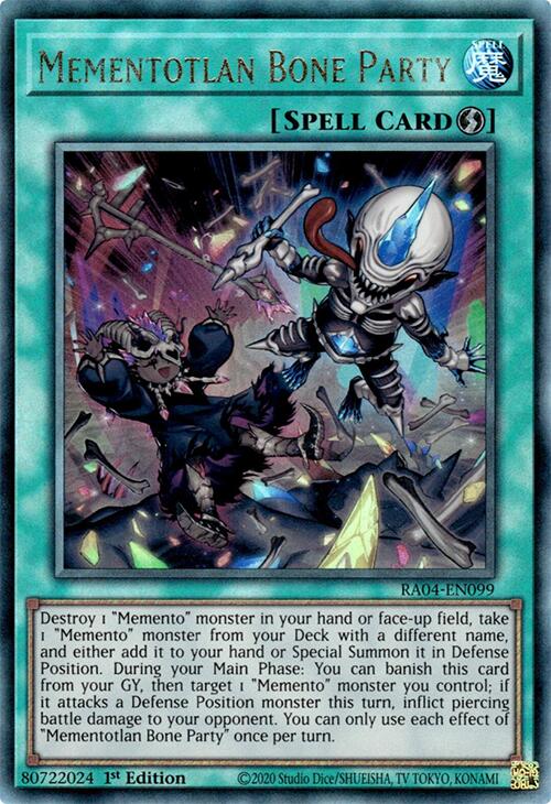 Mementotlan Bone Party [RA04-EN099] Prismatic Ultimate Rare | Cracking-Singles