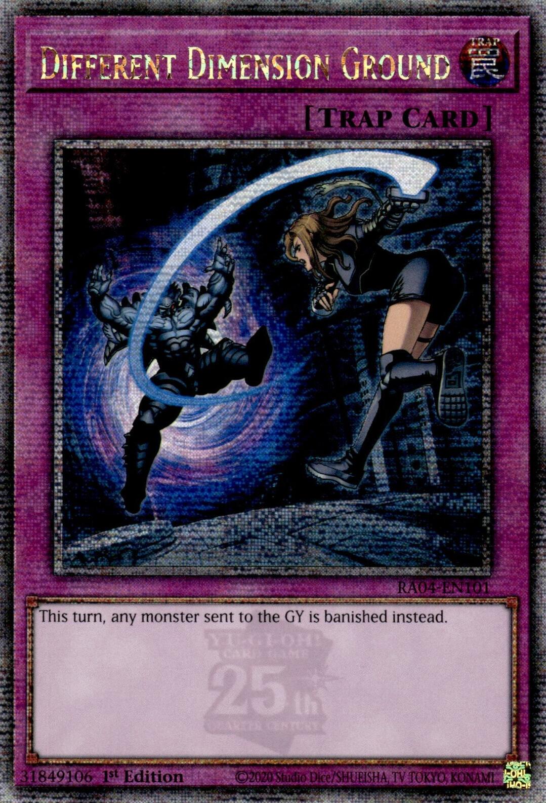 Different Dimension Ground [RA04-EN101] Quarter Century Secret Rare | Cracking-Singles