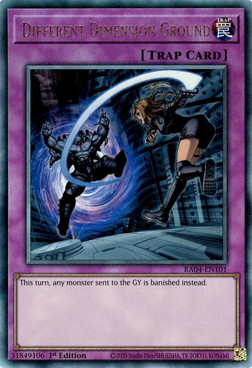 Different Dimension Ground [RA04-EN101] Prismatic Ultimate Rare | Cracking-Singles