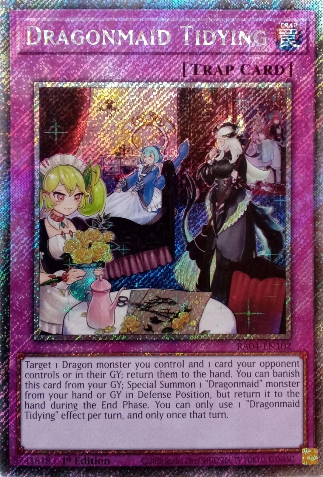 Dragonmaid Tidying [RA04-EN102] Platinum Secret Rare | Cracking-Singles