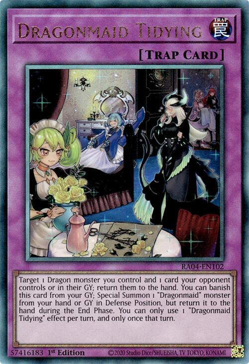 Dragonmaid Tidying [RA04-EN102] Prismatic Ultimate Rare | Cracking-Singles