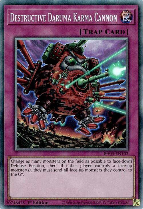 Destructive Daruma Karma Cannon [RA04-EN103] Prismatic Collector's Rare | Cracking-Singles