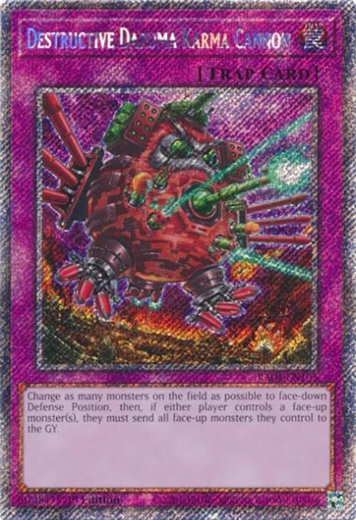 Destructive Daruma Karma Cannon [RA04-EN103] Platinum Secret Rare | Cracking-Singles