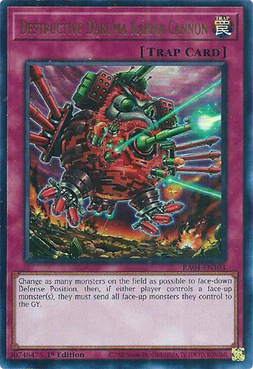 Destructive Daruma Karma Cannon [RA04-EN103] Ultra Rare | Cracking-Singles