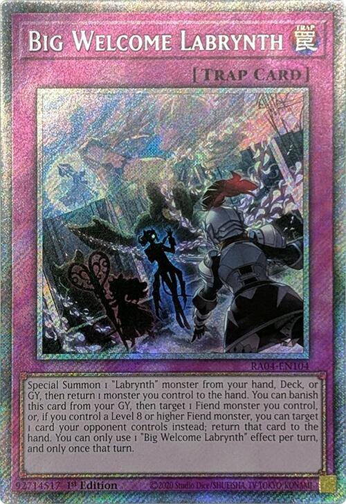 Big Welcome Labrynth [RA04-EN104] Platinum Secret Rare | Cracking-Singles