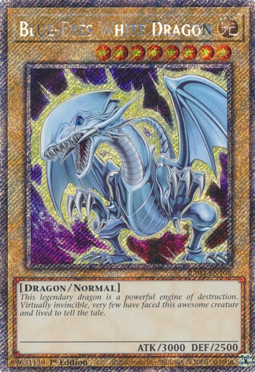 Blue-Eyes White Dragon (7th Art) [RA04-EN108] Platinum Secret Rare | Cracking-Singles
