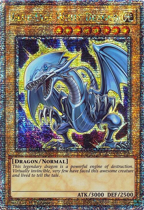 Blue-Eyes White Dragon (7th Art) [RA04-EN108] Quarter Century Secret Rare | Cracking-Singles