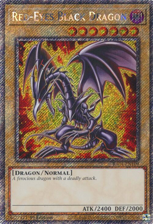 Red-Eyes Black Dragon (7th Art) [RA04-EN109] Platinum Secret Rare | Cracking-Singles