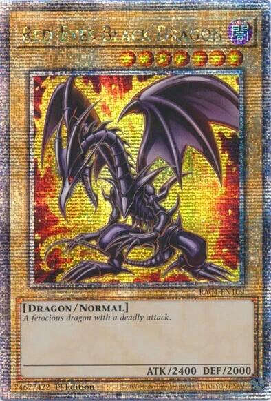 Red-Eyes Black Dragon (7th Art) [RA04-EN109] Quarter Century Secret Rare | Cracking-Singles