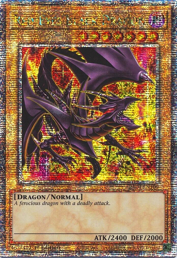 Red-Eyes Black Dragon (8th Art) [RA04-EN109] Quarter Century Secret Rare | Cracking-Singles