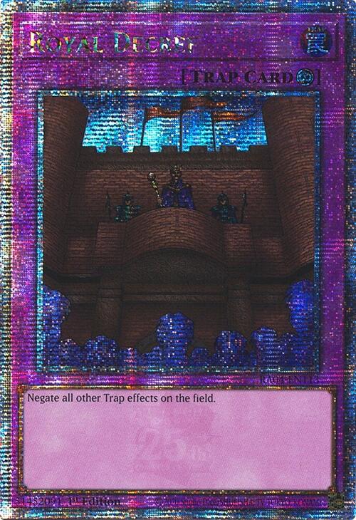 Royal Decree [RA04-EN113] Quarter Century Secret Rare | Cracking-Singles