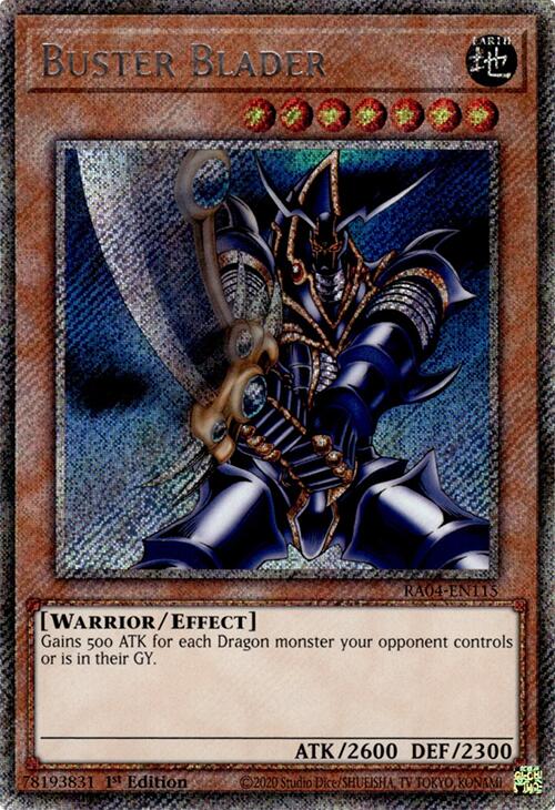 Buster Blader [RA04-EN115] Platinum Secret Rare | Cracking-Singles