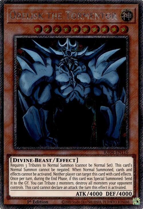 Obelisk the Tormentor [RA04-EN116] Platinum Secret Rare | Cracking-Singles