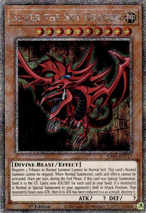 Slifer the Sky Dragon [RA04-EN117] Platinum Secret Rare | Cracking-Singles