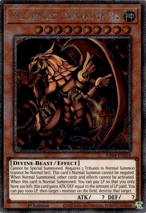 The Winged Dragon of Ra [RA04-EN118] Platinum Secret Rare | Cracking-Singles