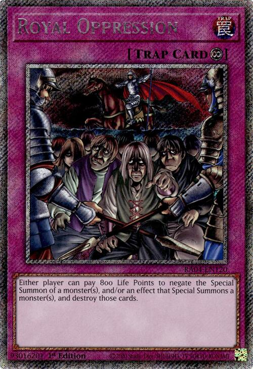 Royal Oppression [RA04-EN120] Platinum Secret Rare | Cracking-Singles