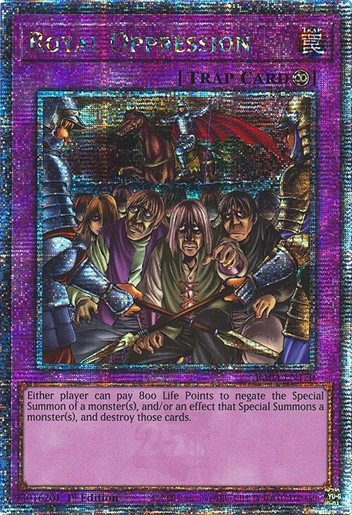 Royal Oppression [RA04-EN120] Quarter Century Secret Rare | Cracking-Singles
